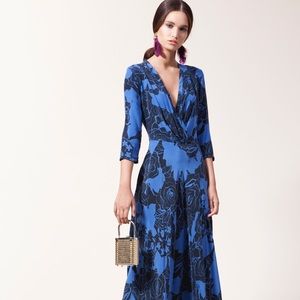 Custom made long flower silk dress.